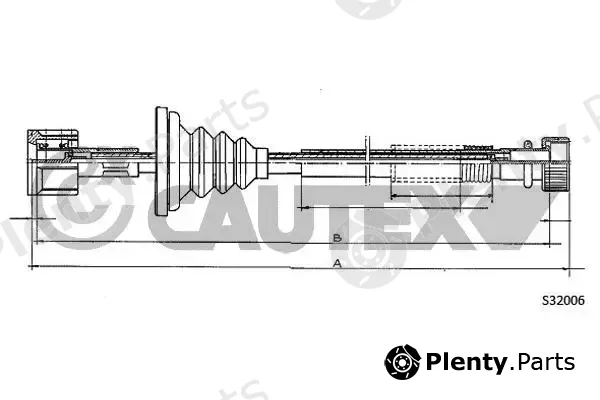 Cautex 762863 — Speedometer Cable