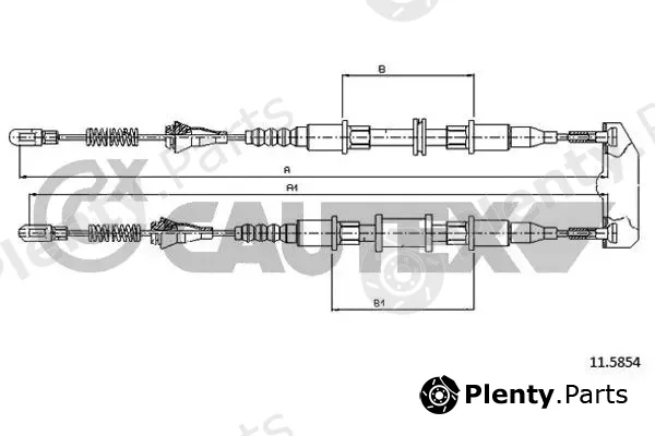 Cautex 480022 — Cable Pull, parking brake
