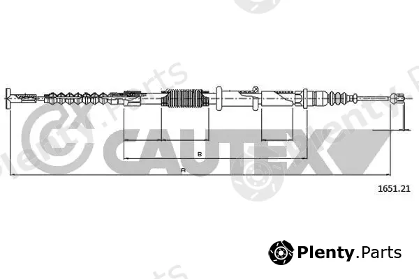 Cautex 017999 — Cable Pull, parking brake