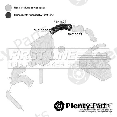 First Line FTH1493 — Intake Hose, air filter