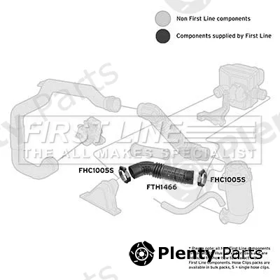 First Line FTH1466 — Intake Hose, air filter