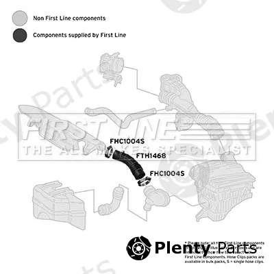 First Line FTH1468 — Intake Hose, air filter