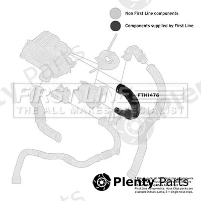 First Line FTH1476 — Intake Hose, air filter