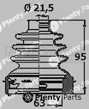 First Line FCB6335 — Bellow Kit, drive shaft Trilobe