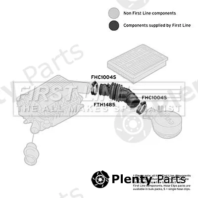First Line FTH1485 — Intake Hose, air filter