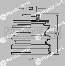 First Line FCB2054 — Bellow Kit, drive shaft