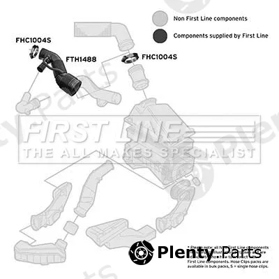 First Line FTH1488 — Intake Hose, air filter
