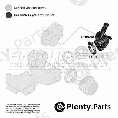 First Line FTH1693 — Intake Hose, air filter
