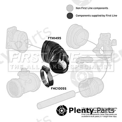 First Line FTH1495 — Intake Hose, air filter
