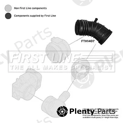 First Line FTH1407 — Intake Hose, air filter