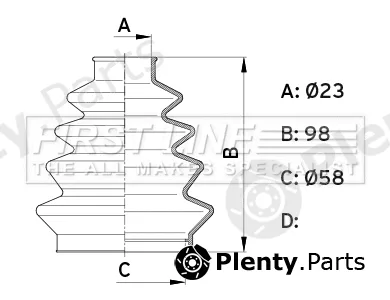 First Line FCB1008 — Bellow Kit, drive shaft Universal