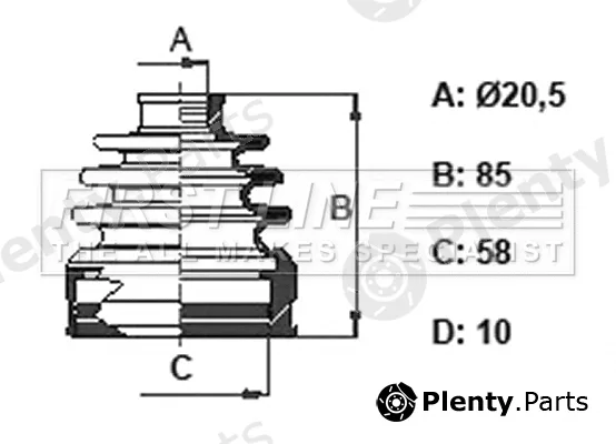 First Line FCB6371 — Bellow Kit, drive shaft Trilobe