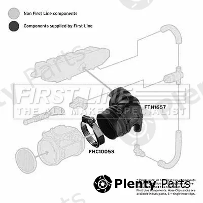 First Line FTH1657 — Intake Hose, air filter