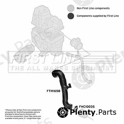 First Line FTH1658 — Intake Hose, air filter