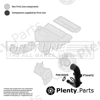 First Line FTH1472 — Intake Hose, air filter