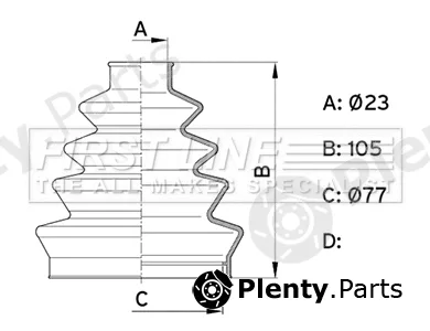 First Line FCB1001 — Bellow Kit, drive shaft Universal