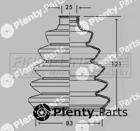 First Line FCB2343 — Bellow Kit, drive shaft