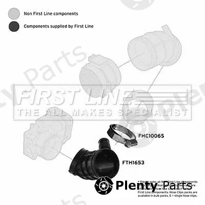 First Line FTH1653 — Intake Hose, air filter