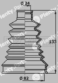 First Line FCB2226R — Bellow Kit, drive shaft