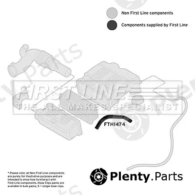 First Line FTH1474 — Intake Hose, air filter