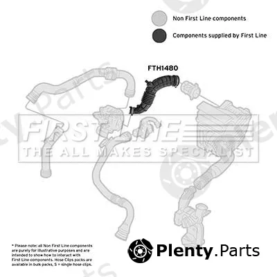 First Line FTH1480 — Intake Hose, air filter