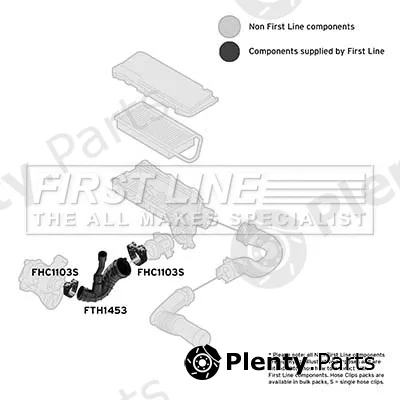 First Line FTH1453 — Intake Hose, air filter