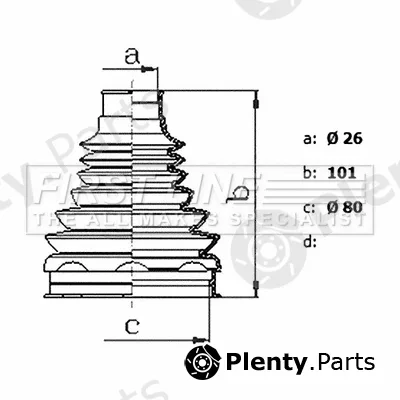 First Line FCB6442 — Bellow Kit, drive shaft