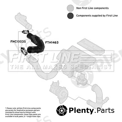First Line FTH1463 — Intake Hose, air filter