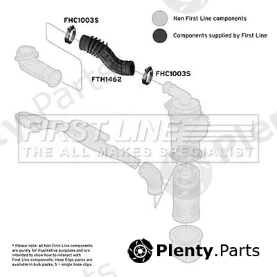 First Line FTH1462 — Intake Hose, air filter