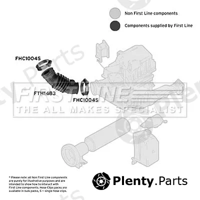 First Line FTH1483 — Intake Hose, air filter