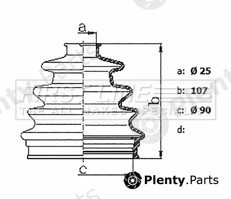 First Line FCB6227R — Bellow Kit, drive shaft