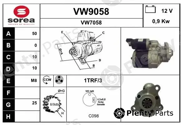 Snra VW9058 — Starter