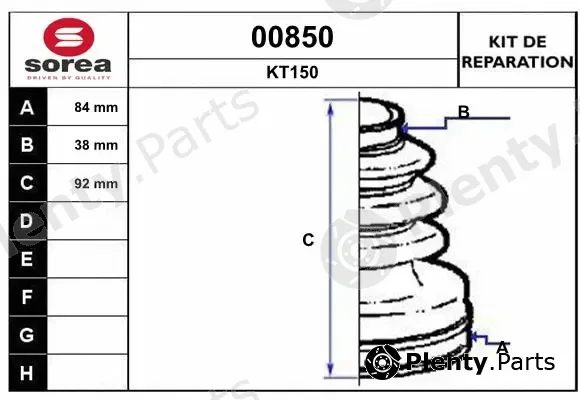 Snra 00850 — Bellow Kit, drive shaft