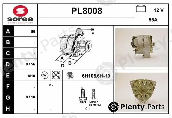 Snra PL8008 — Alternator