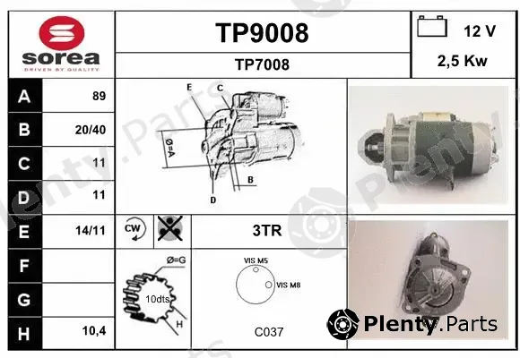 Snra TP9008 — Starter