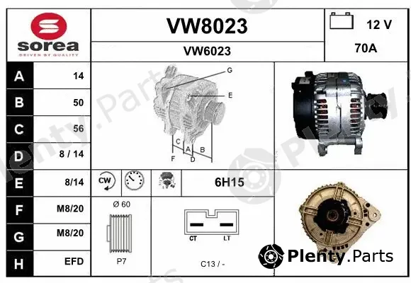 Snra VW8023 — Alternator