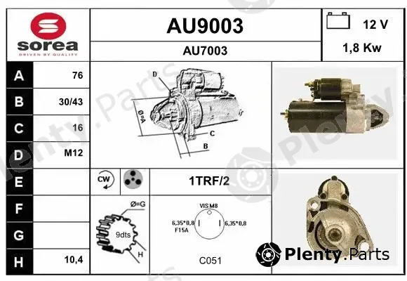 Snra AU9003 — Starter
