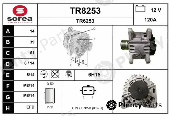 Snra TR8253 — Alternator