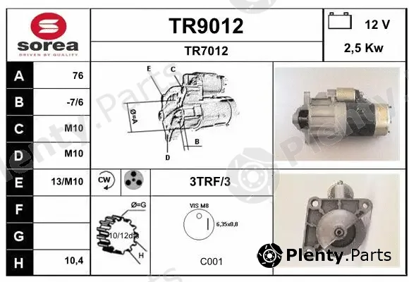 Snra TR9012 — Starter