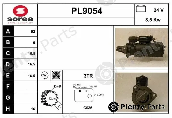 Snra PL9054 — Starter