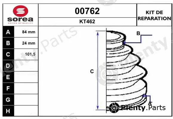 Snra 00762 — Bellow Kit, drive shaft
