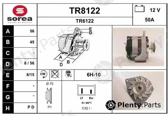 Snra TR8122 — Alternator