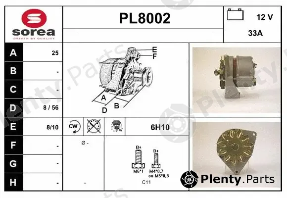 Snra PL8002 — Alternator