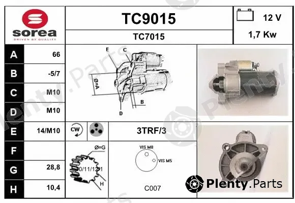 Snra TC9015 — Starter