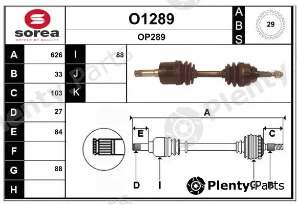 Snra O1289 — Drive Shaft