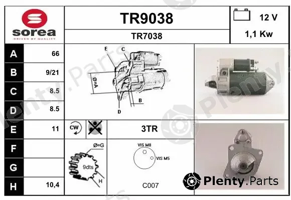Snra TR9038 — Starter