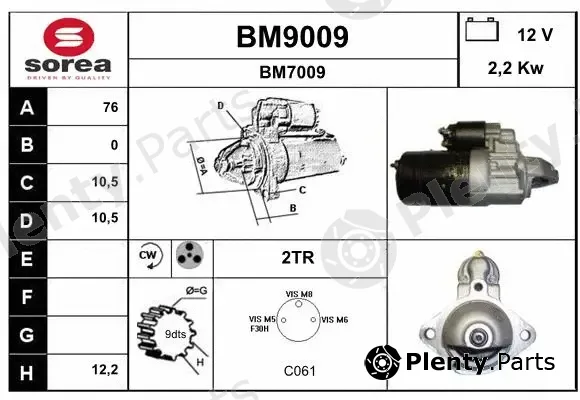 Snra BM9009 — Starter