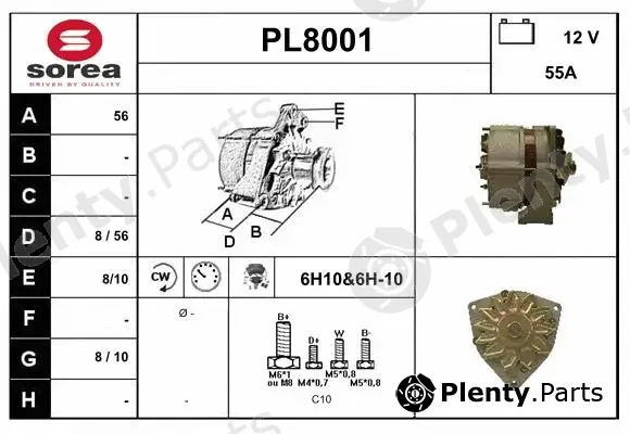 Snra PL8001 — Alternator