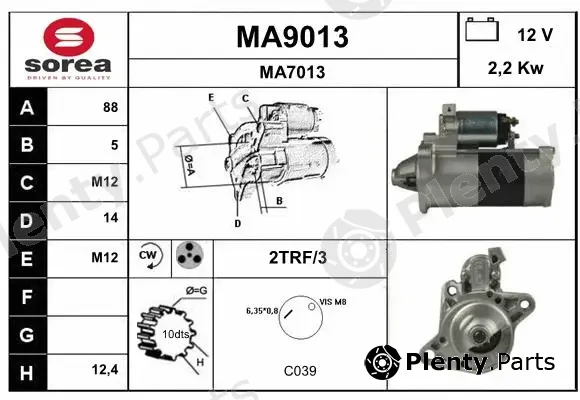 Snra MA9013 — Starter