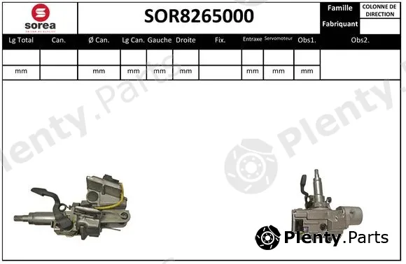 Snra SOR8265000 — Steering Column